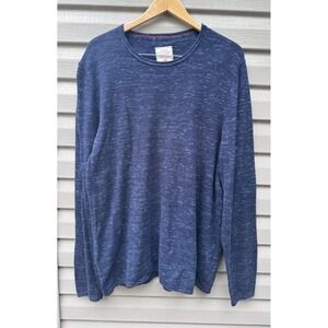 Fat Face Mens Jumper 2XL Marl Heathered Blue Long Sleeve Cotton Cashmere